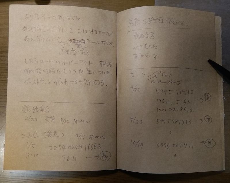 �M�҂̎g���Ă����m�[�g(���g)